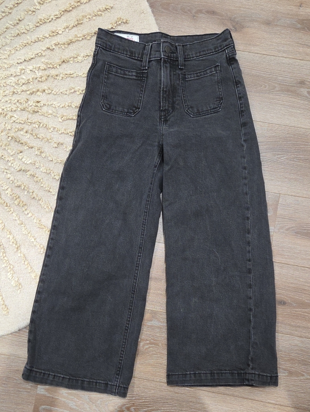 GAP High Rise Stride Ankle Black-grey Jeans